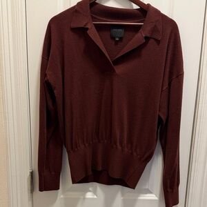 Alex Marie maroon V-Neck Sweater
